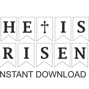 He is Risen Banner Printable / He is Risen Printable / He is Risen Sign ...