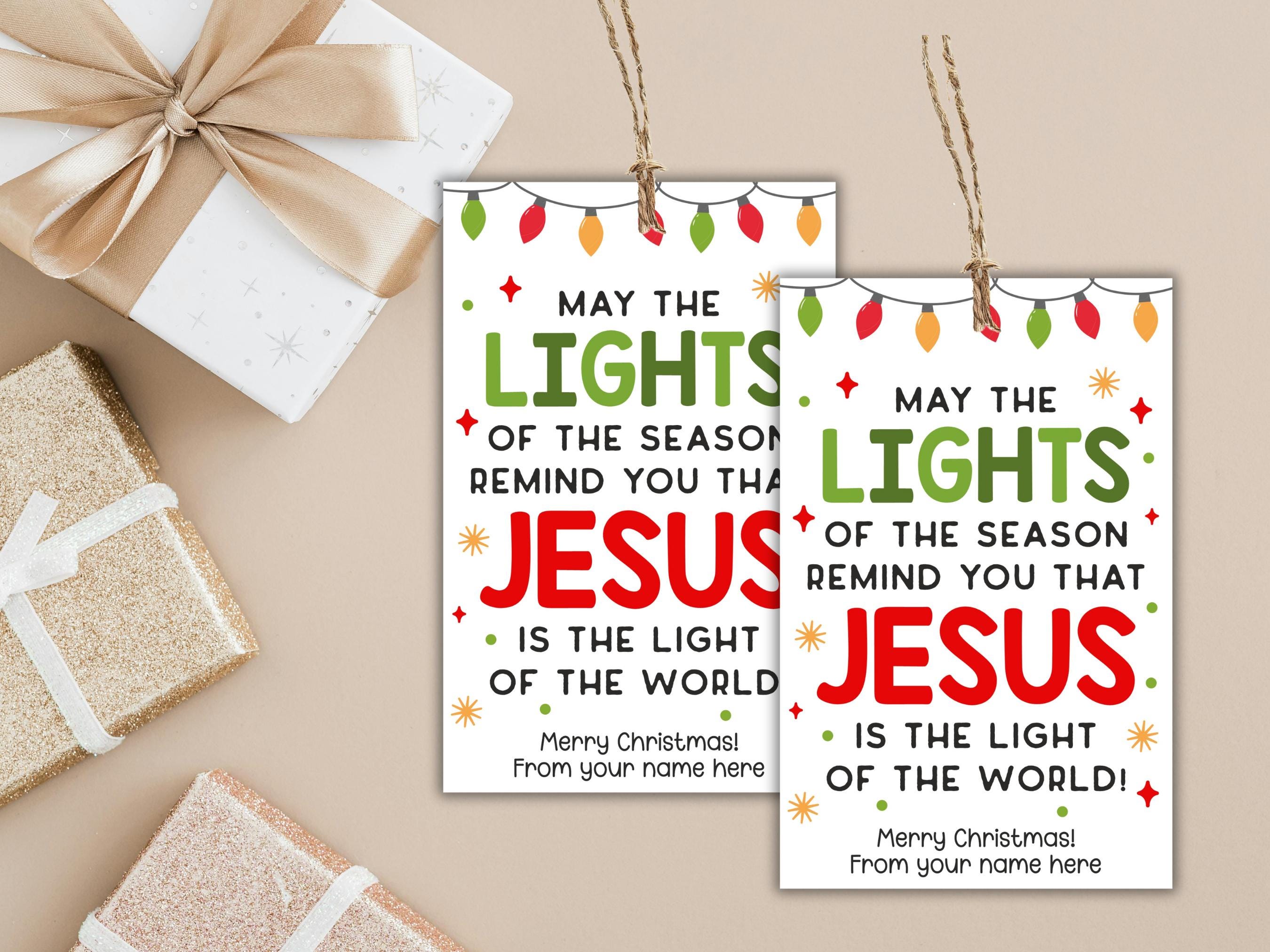 Jesus is the Light of the World Printable Tags / LDS Christmas Gift Tag ...