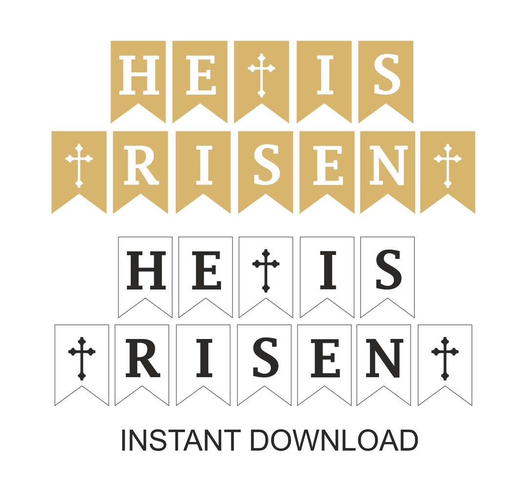 He is Risen Banner Printable / He is Risen Printable / He is Risen Sign
