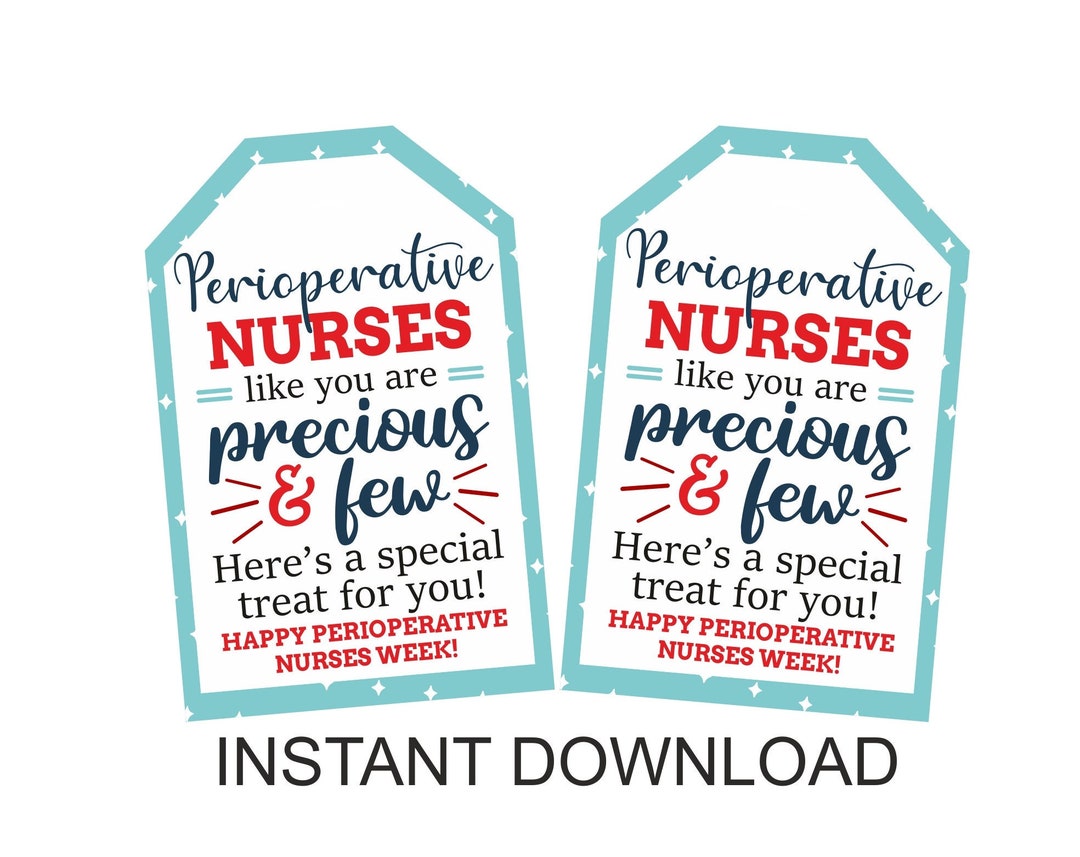 Perioperative Nurses Week Gift Tags Printable / Perioperative Nurse