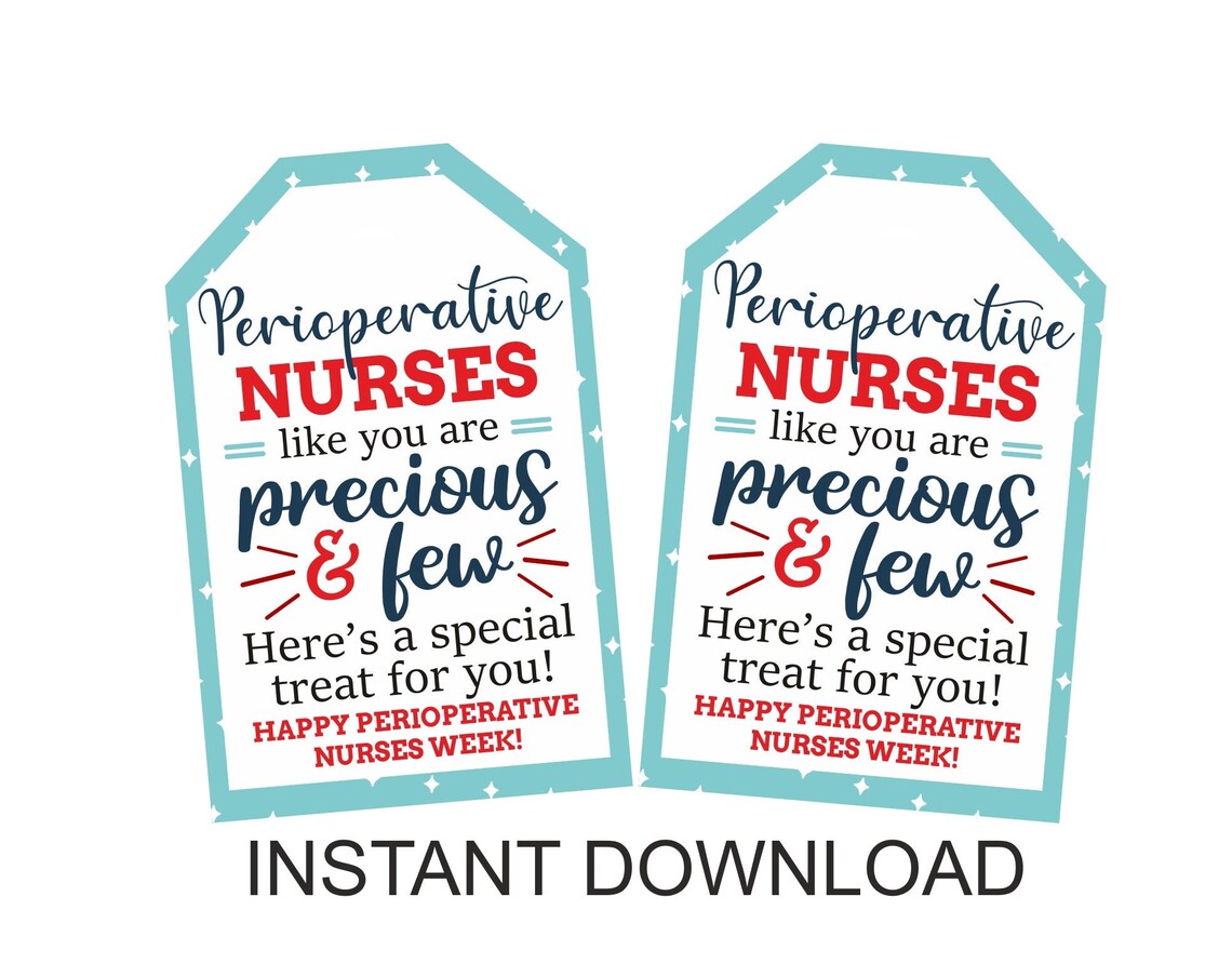 Perioperative Nurses Week Gift Tags Printable / Perioperative Etsy