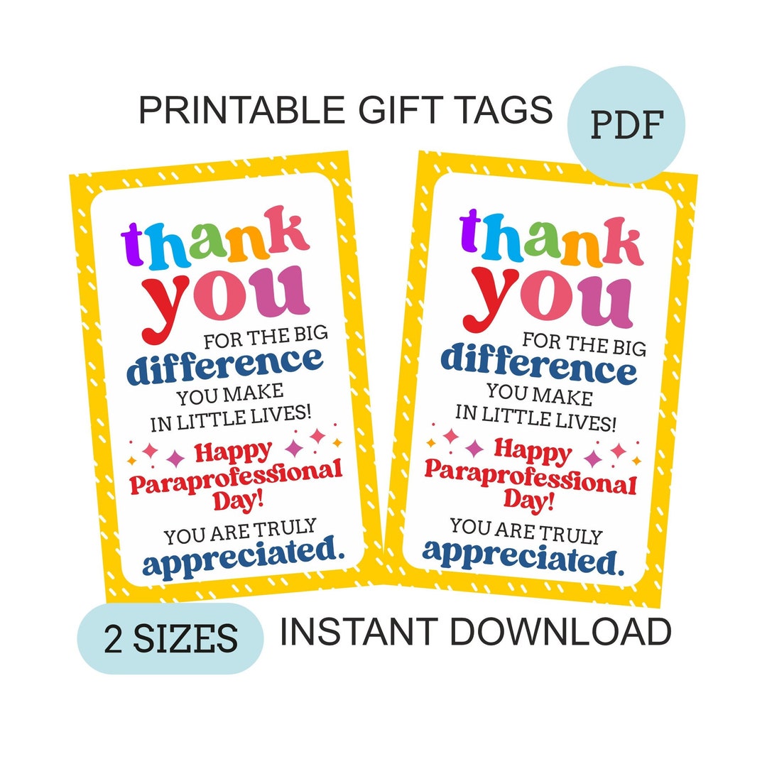 Paraprofessional Day Gifts Tag - Il 1080xN.5864271886 Auzd 
