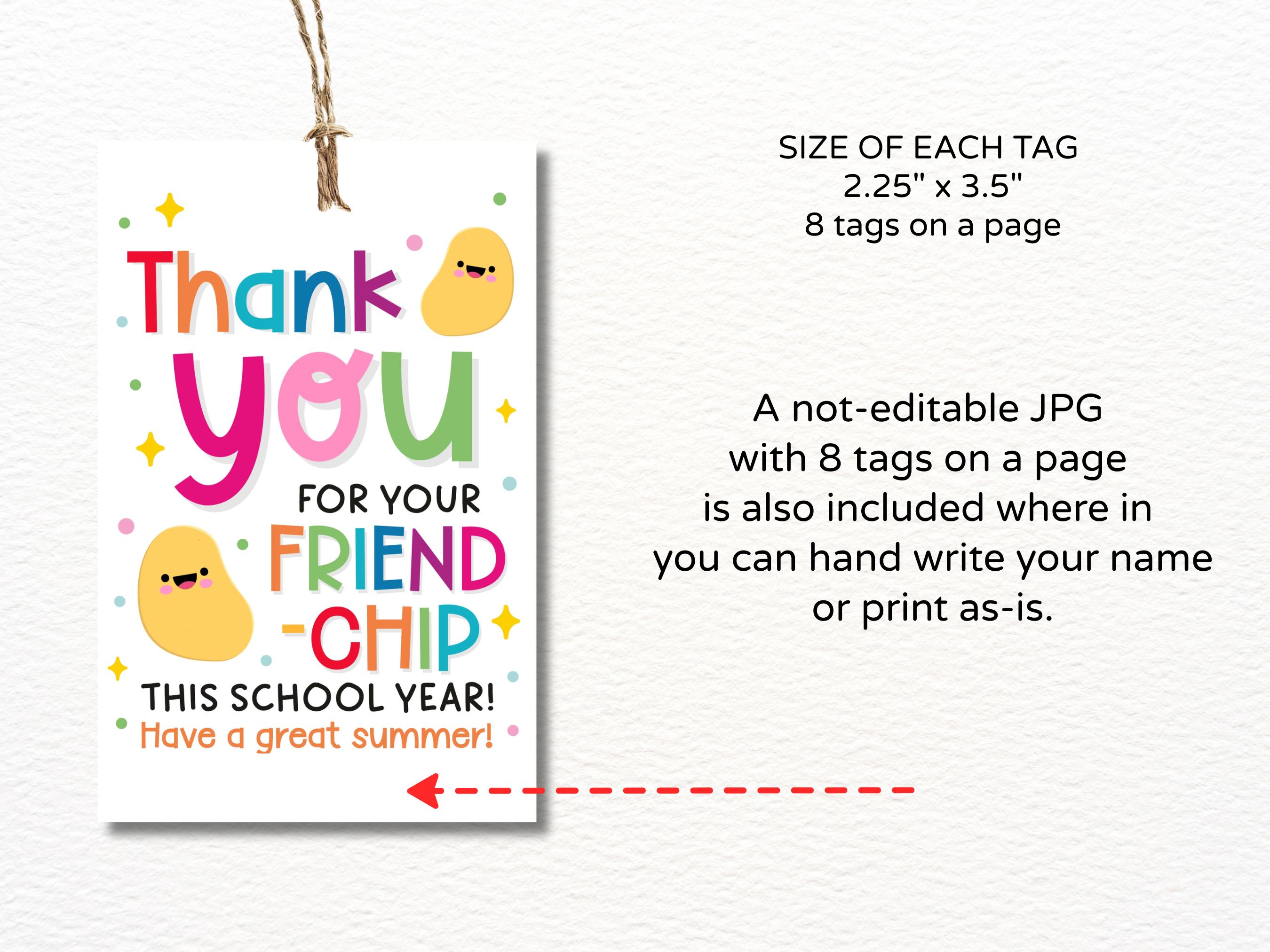 Last Day of School Chip Bag Tags Printable / Summer Break Classroom ...