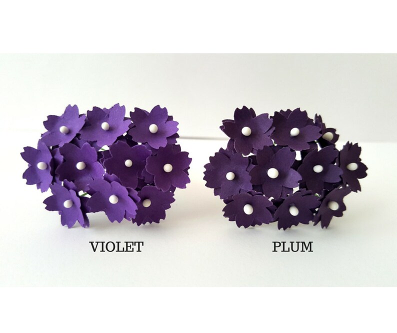 Small purple paper flowers / lilac paper flowers / violet Etsy