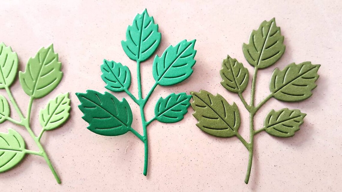 Leaf Diecut / Leaf Die Cut / Leaf Diecuts / Paper Leaves / Die Etsy