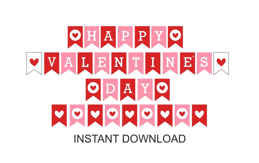 Printable Valentine Banner / Valentine's Day Banner Printable
