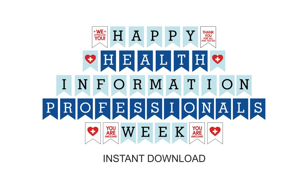Health Information Professionals Week Banner Printable / Etsy