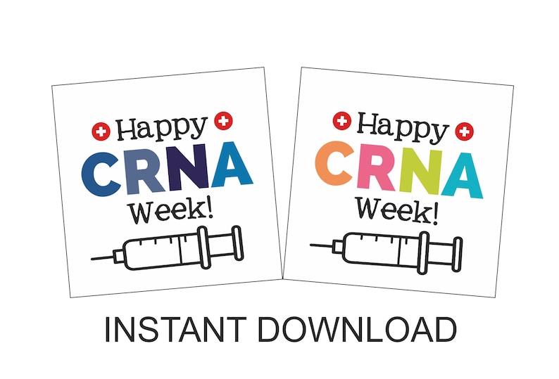 CRNA Week Stickers Printable / CRNA Week Tags Printable / CRNA Etsy