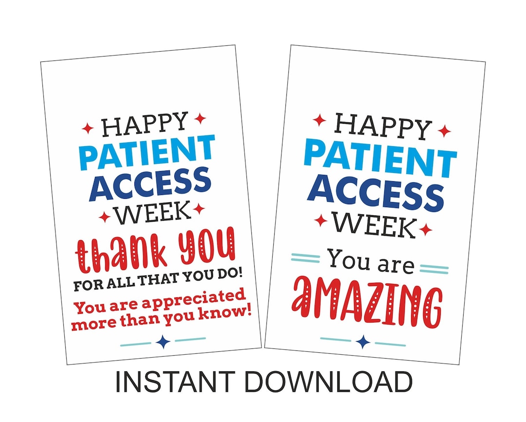 Patient Access Week Gift Tags Printable / Patient Access Week Etsy