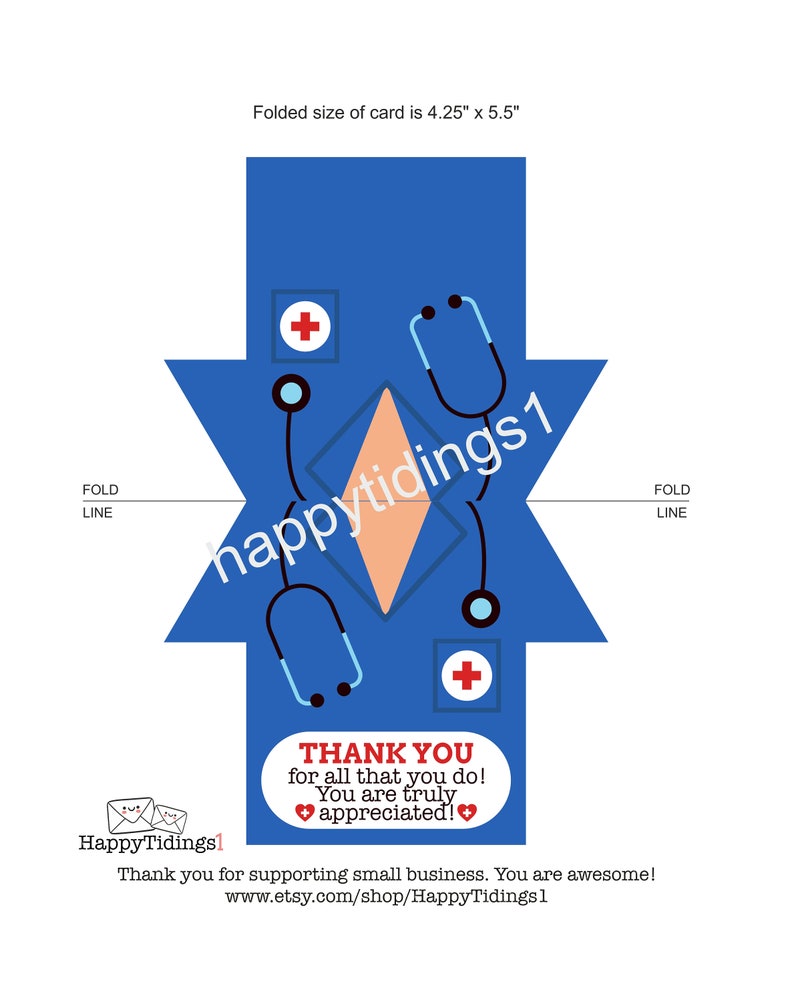 Doctor Thank You Card Printable / Doctor Appreciation Card / - Etsy