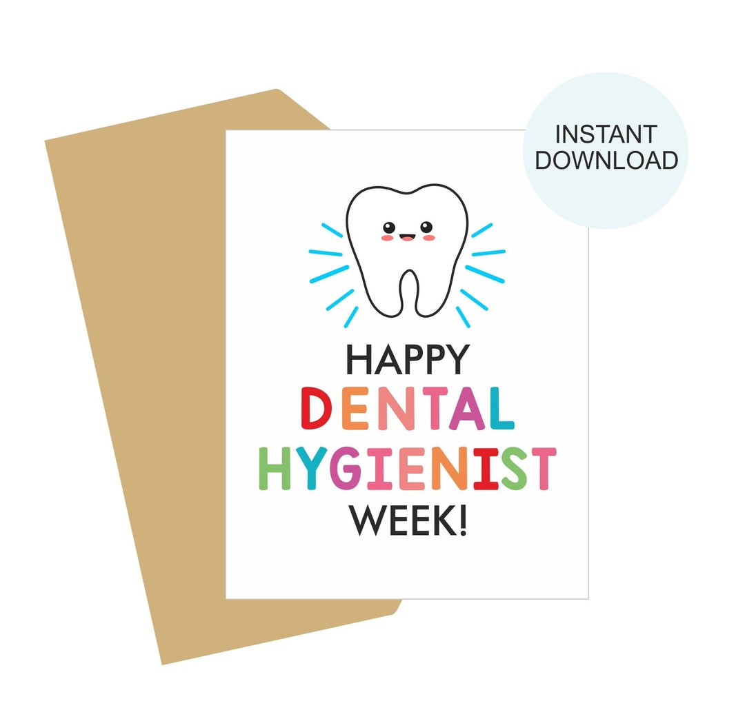 Dental Hygienist Week Card Printable / Dental Hygienist Week Gift