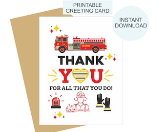Only Fires Card Firefighter Appreciation Card Firefighter - Etsy