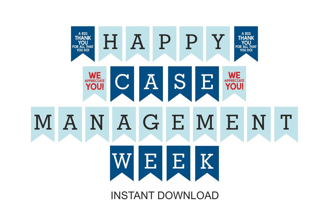 Happy Case Management Week Banner Printable / Case Manager Week Banner