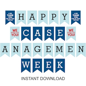 Happy Case Management Week banner printable / Case Manager week banner printable / Case Management appreciation / Case Management week gifts
