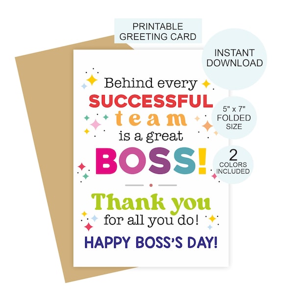 Happy Bosses Printable Etsy