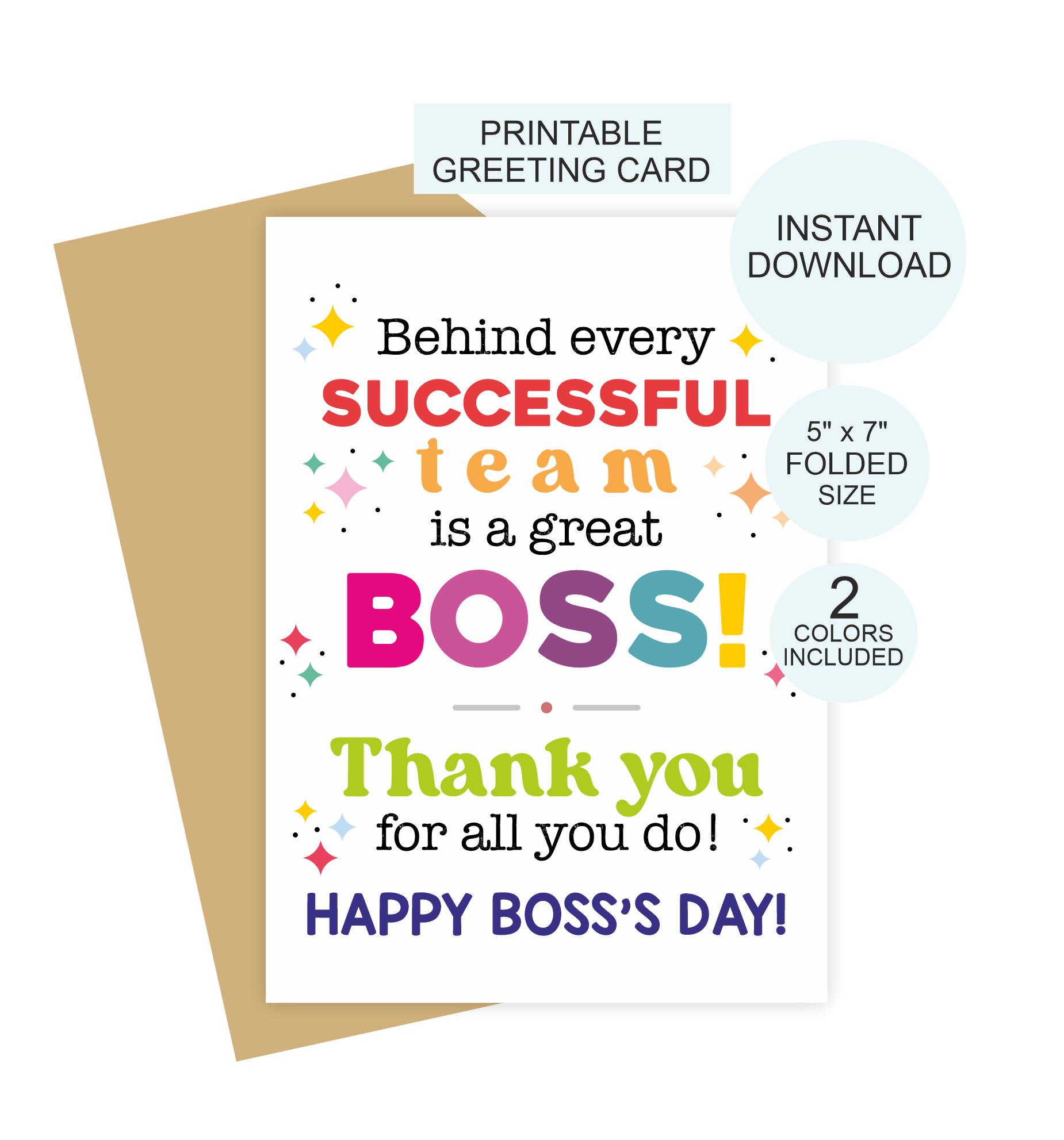 boss tageskarte zum ausdrucken / boss tageskarte / geschenk zum