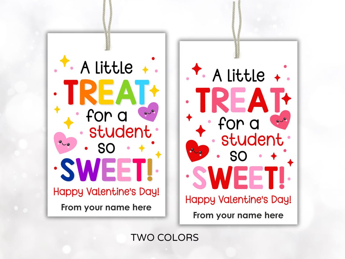 Valentine Students Tags Printable / Valentine Tags for Students From ...