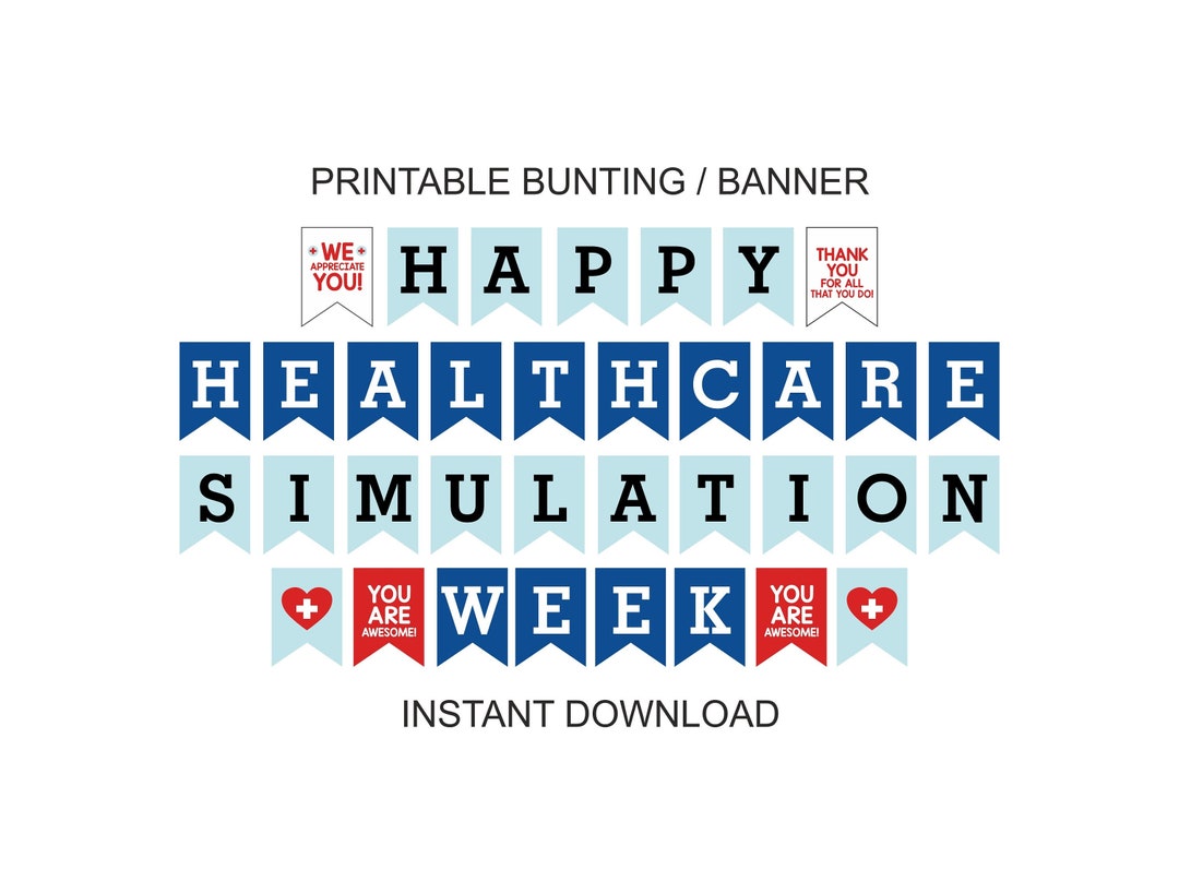 Healthcare Simulation Week Banner Printable / Nursing Simulation Week
