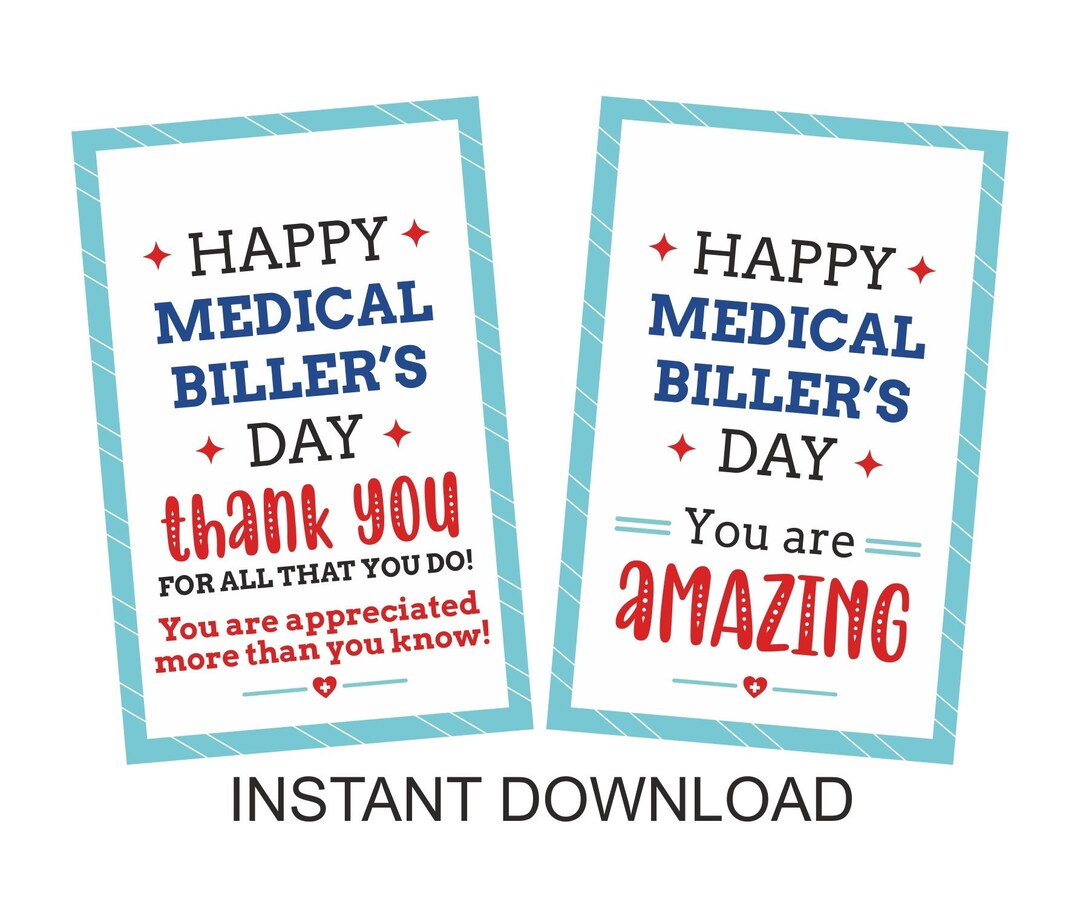 Medical Biller Gift Tag Printable / Medical Biller's Day Etsy