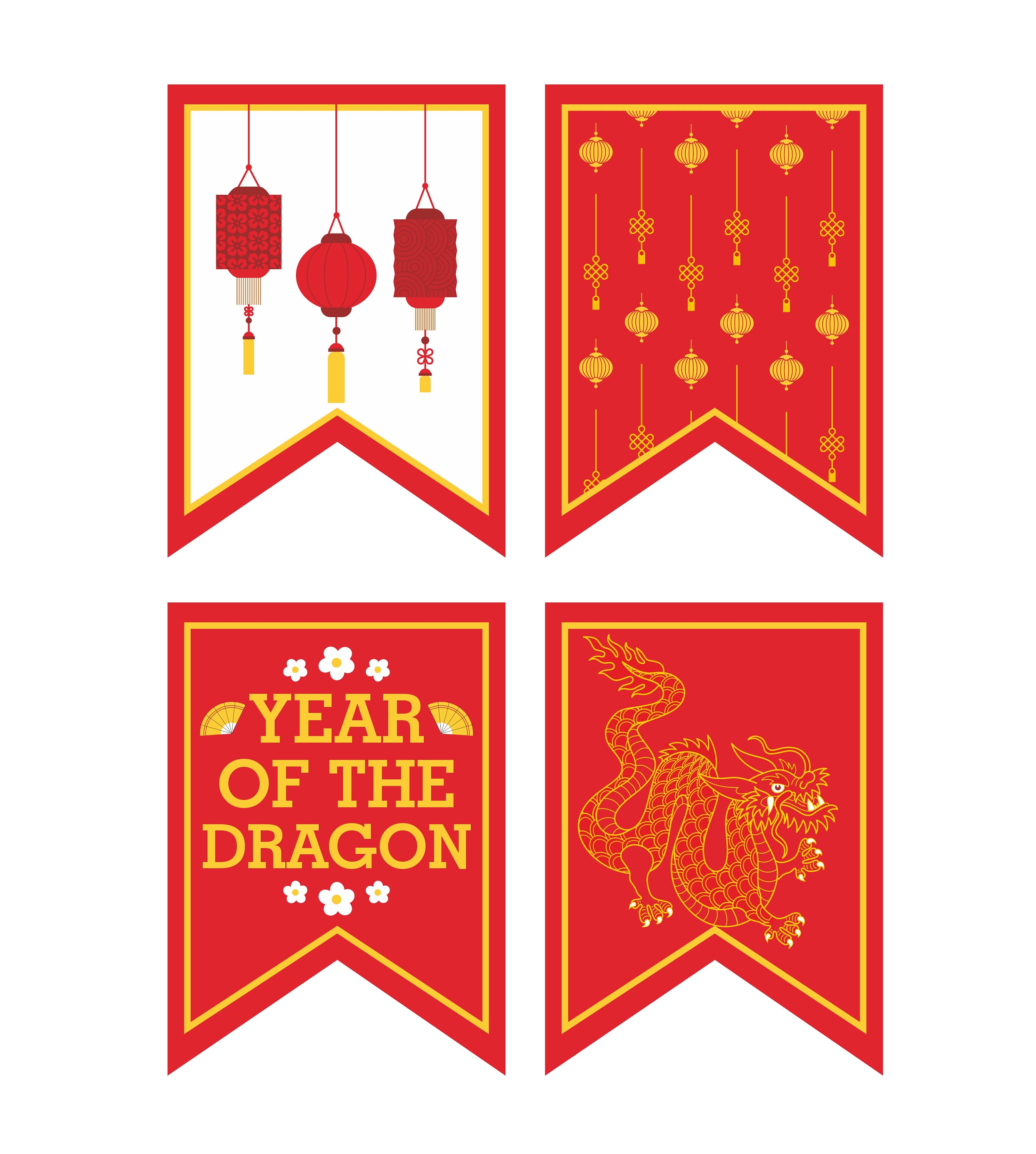 Chinese New Year Banners Printable and Translations for Kids