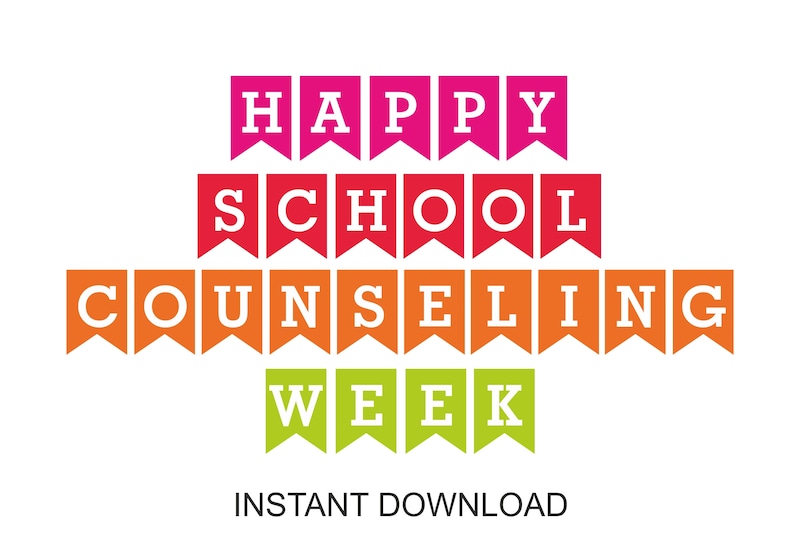 School Counseling Week Banner Printable / School Counselor Etsy