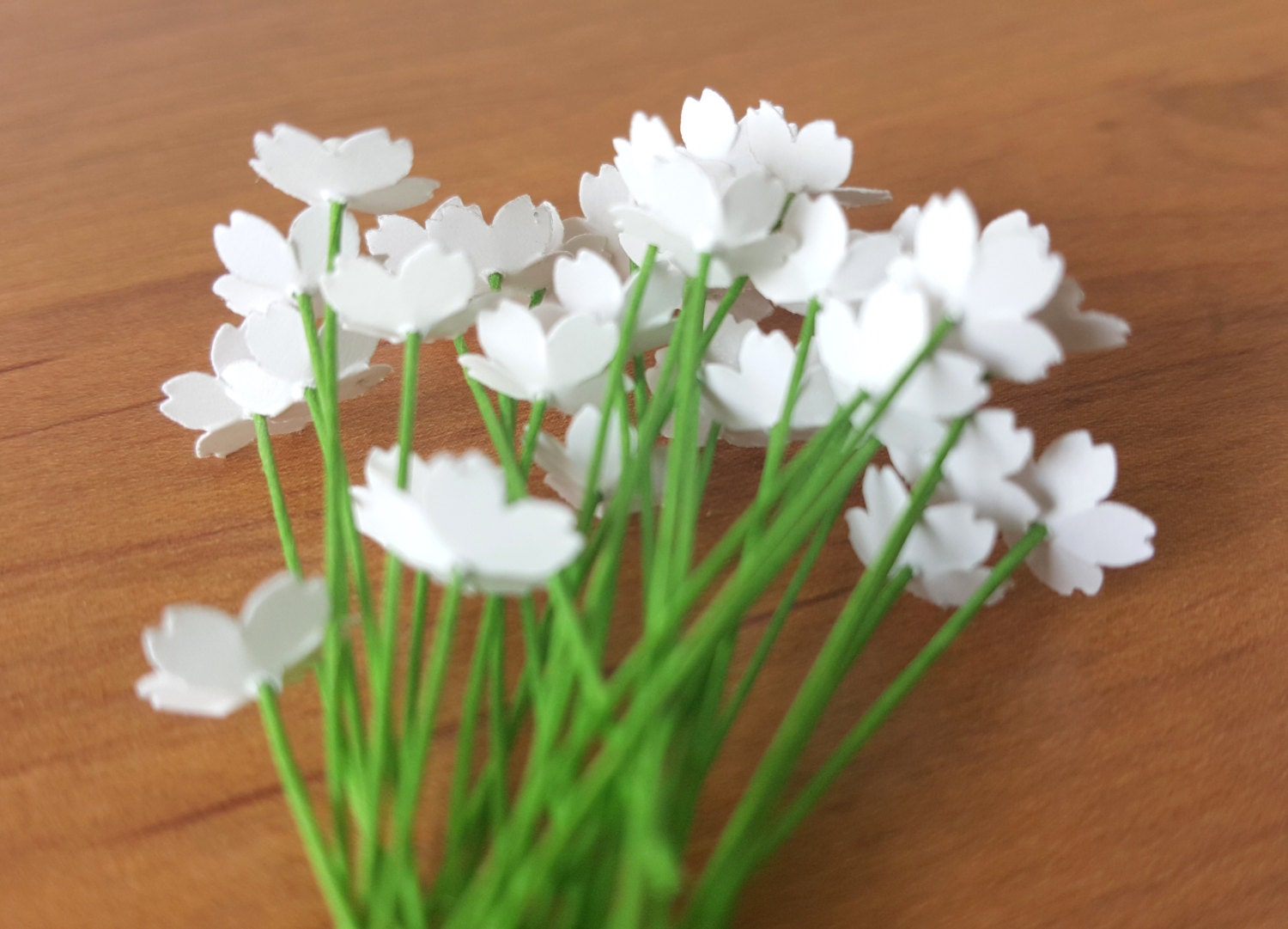 100 Miniature White Paper Flowers / 5mm white flowers Etsy