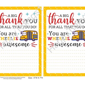 Bus Driver Appreciation Gift Card Holder Printable / School Bus Driver ...