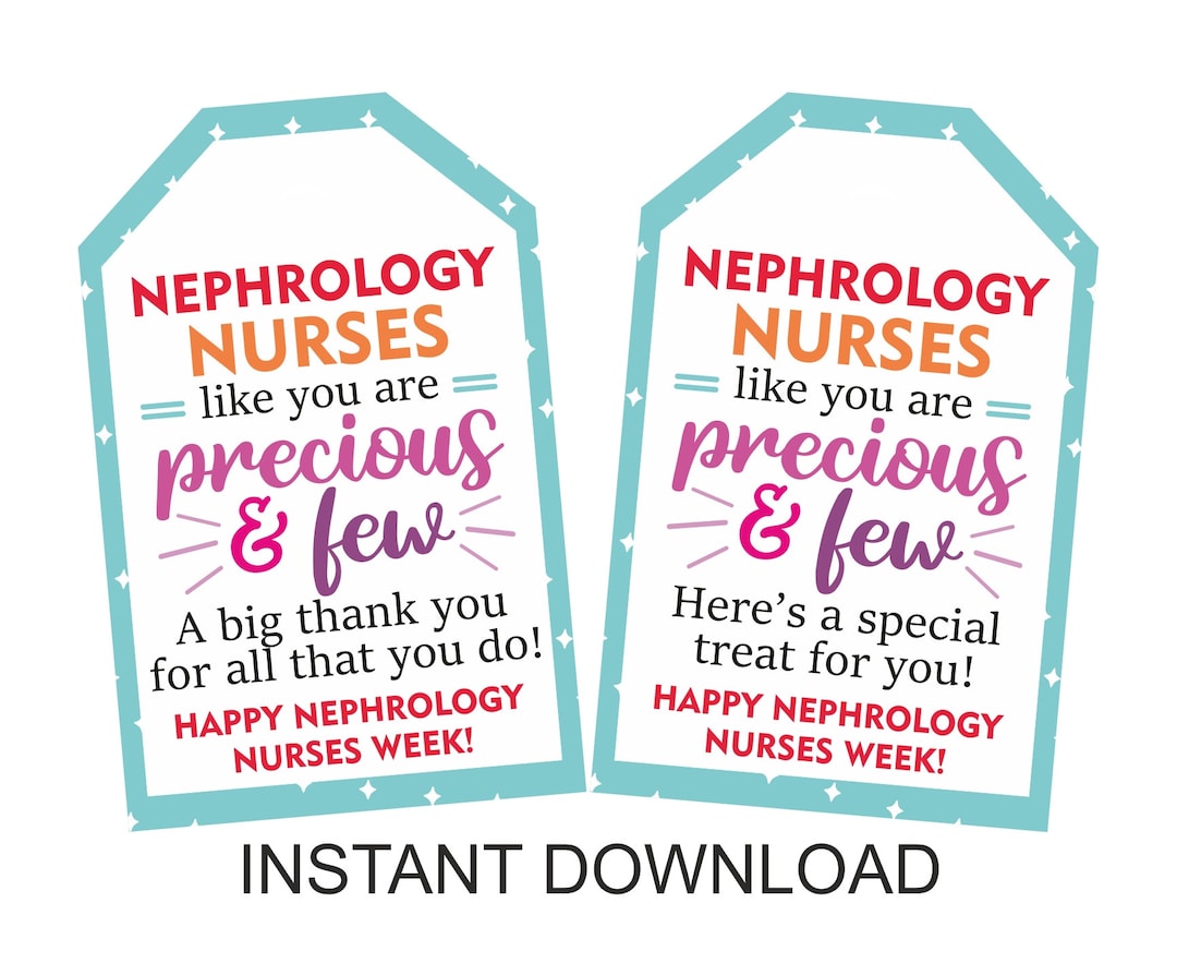 Nephrology Nurses Week Gift Tags Printable / Nephrology Nurse Etsy