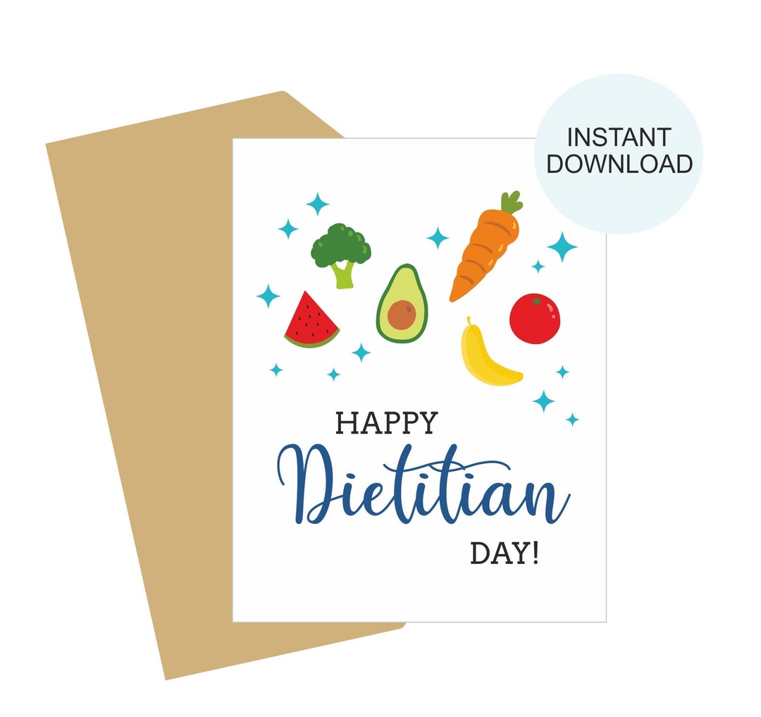 Dietitian Day Card Printable / Registered Dietitian Day Card / Etsy