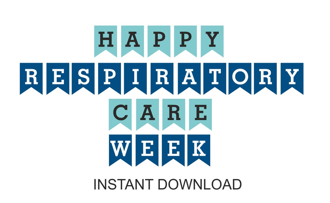 Happy Respiratory Care Week Banner Printable / Respiratory Etsy