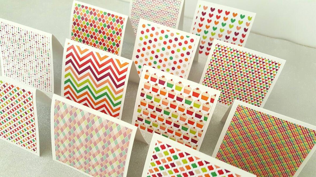 Mini Notecards Set of 12 / Mini Cards / Mini Note Cards - Etsy