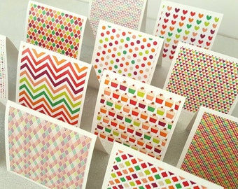 Mini notecards set of 12 / mini cards / mini note cards