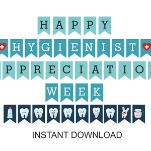 Banner da Semana de Valorização do Higienista Dental para impressão / Banner da Semana Feliz do Higienista para impressão em PDF / Banner do Higienista Dental em PDF