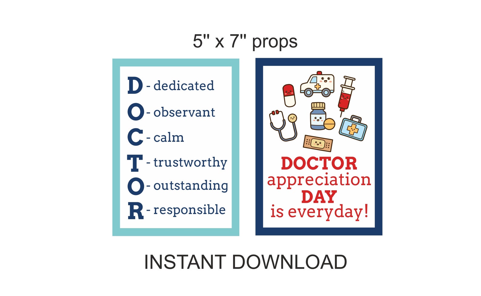 Doctor's Day Props Printable /printable Doctor Photo Props - Etsy