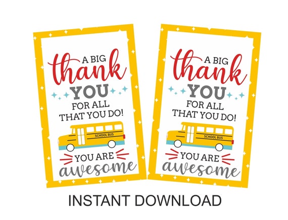 8 Bus Driver Appreciation Gift Ideas They'll Love {+ printable card}