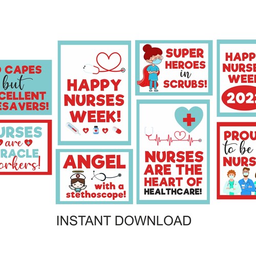 Nurse Week Props Printable / Nurse Printable Photo Props / - Etsy Canada