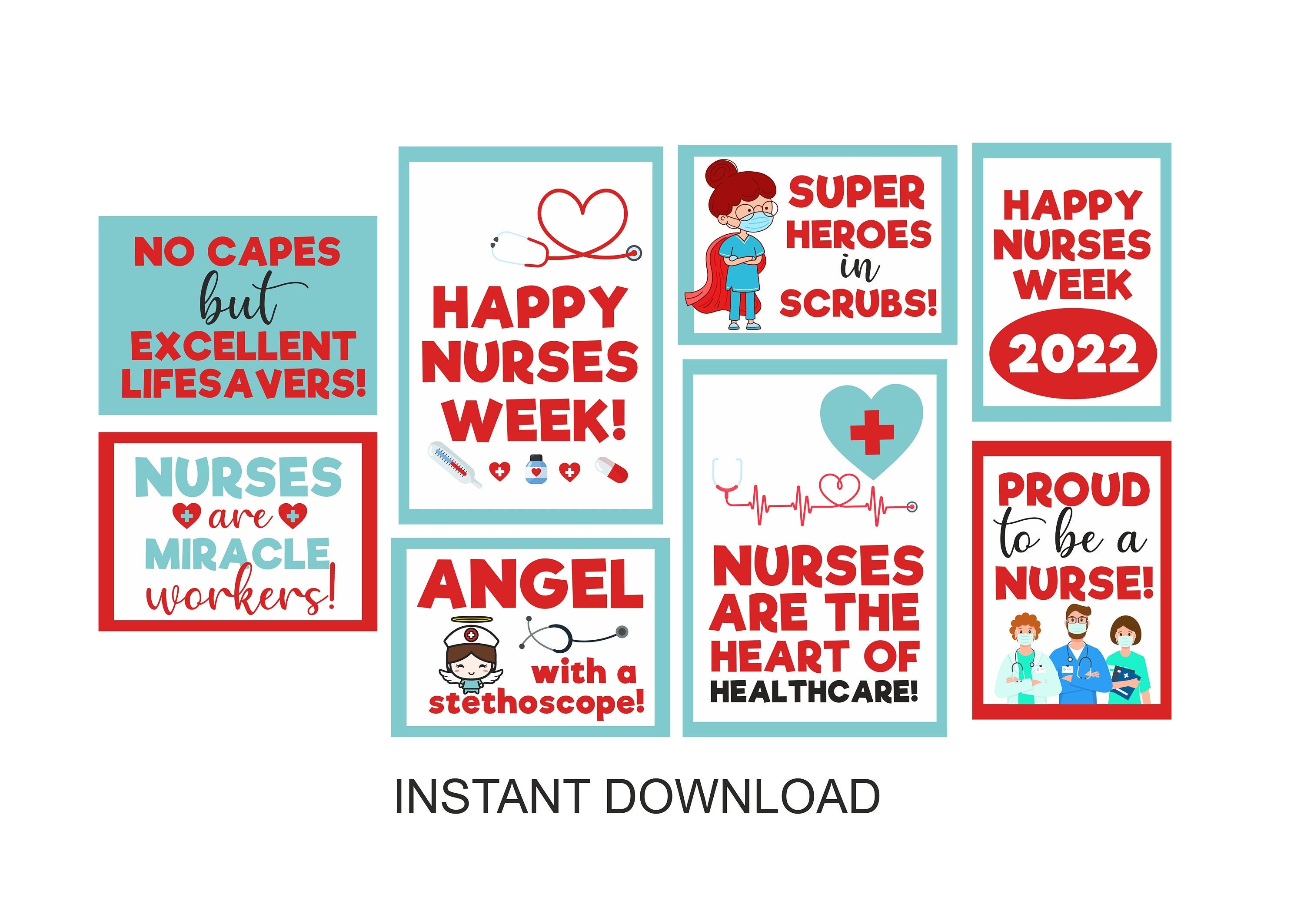 Nurse Week Props Printable / Nurse Printable Photo Props / - Etsy Canada