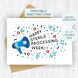 Sterile Processing Week card printable / SP week card / SPD week card / Sterile processing week cards / Sterile processing week gifts PDF