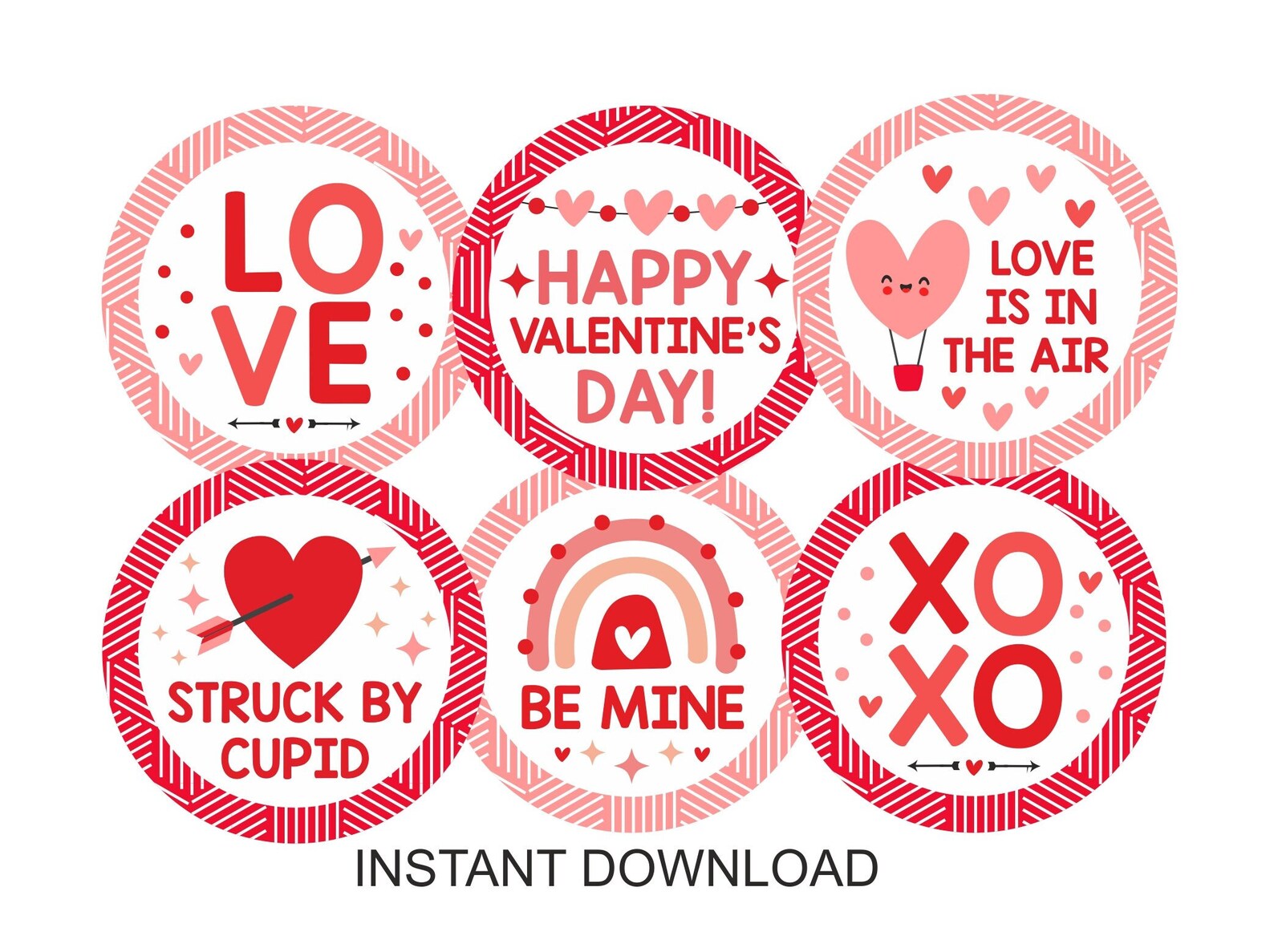Valentine Cupcake Topper Printable / Valentine Cupcake Toppers ...