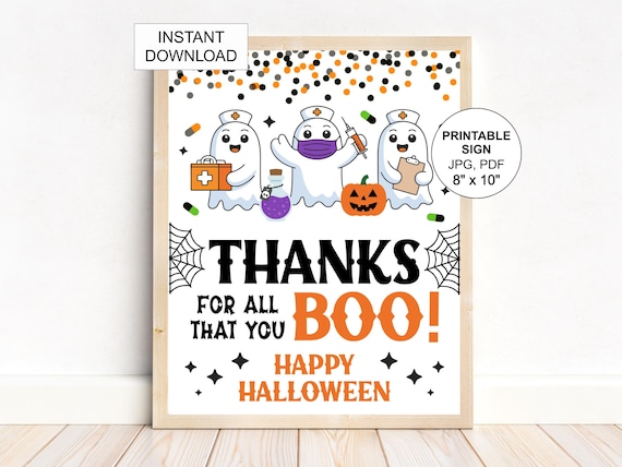 Halloween Medical sign printable / Halloween nurse decoration / Medical Halloween poster / Halloween Hospital / pharmacy / clinic decor PDF
