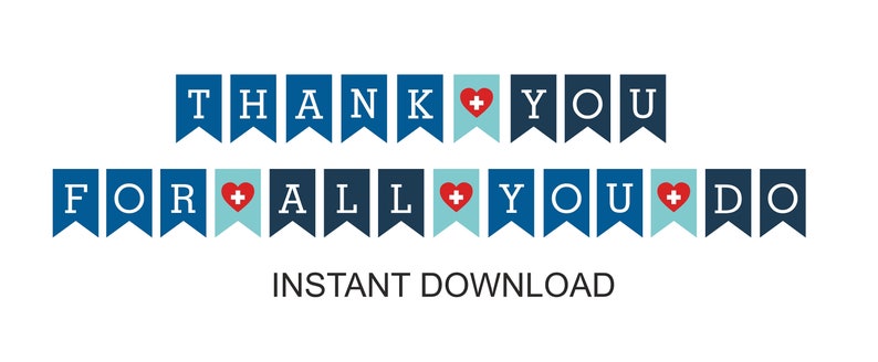 Thank You Banner Printable / Thank You for All You Do Banner | Etsy