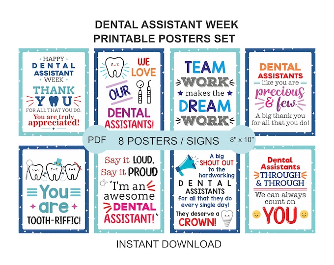 EDITABLE Dental Assistants Appreciation Week Itinerary Template, Thank