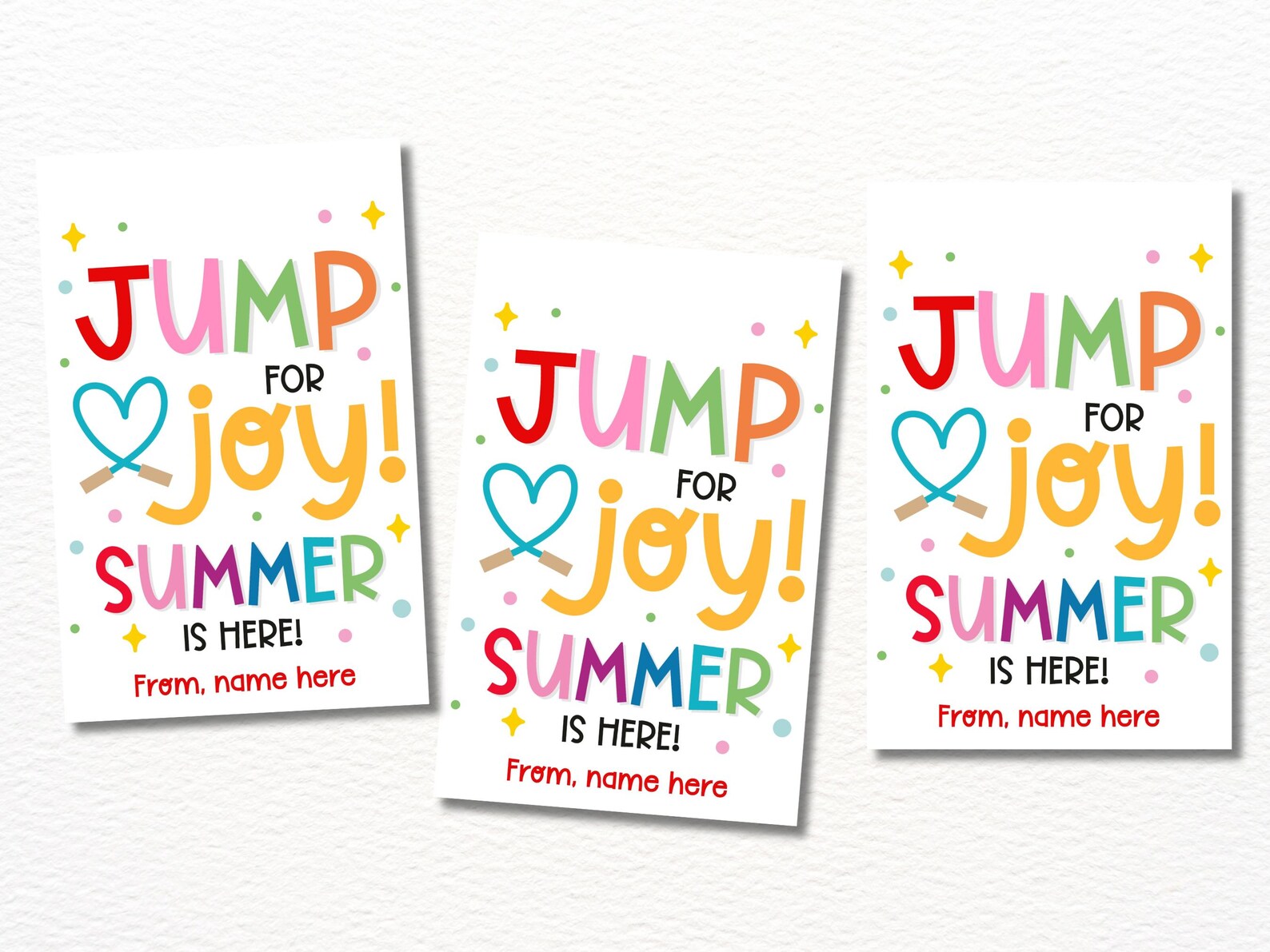 Guft Tag Rope Summer Jump Rope Gift Tags Printable / End of School Year Skipping Rope ...