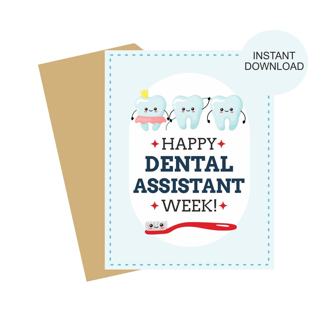 Happy Dental Assistant Week Card Printable / Printable Happy Etsy