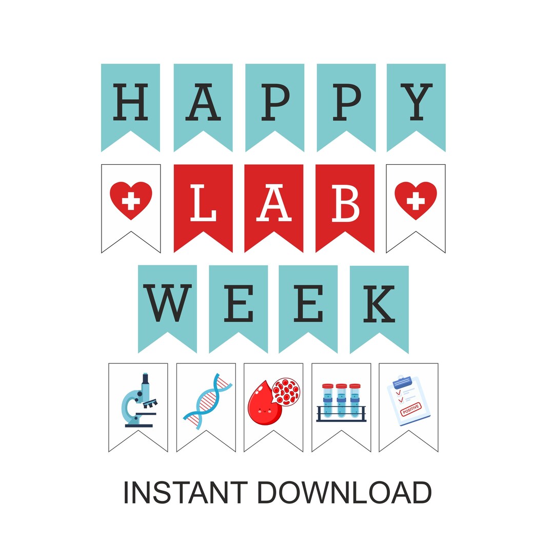 Lab Week Banner Printable / Printable Happy Lab Week 2022 Banner