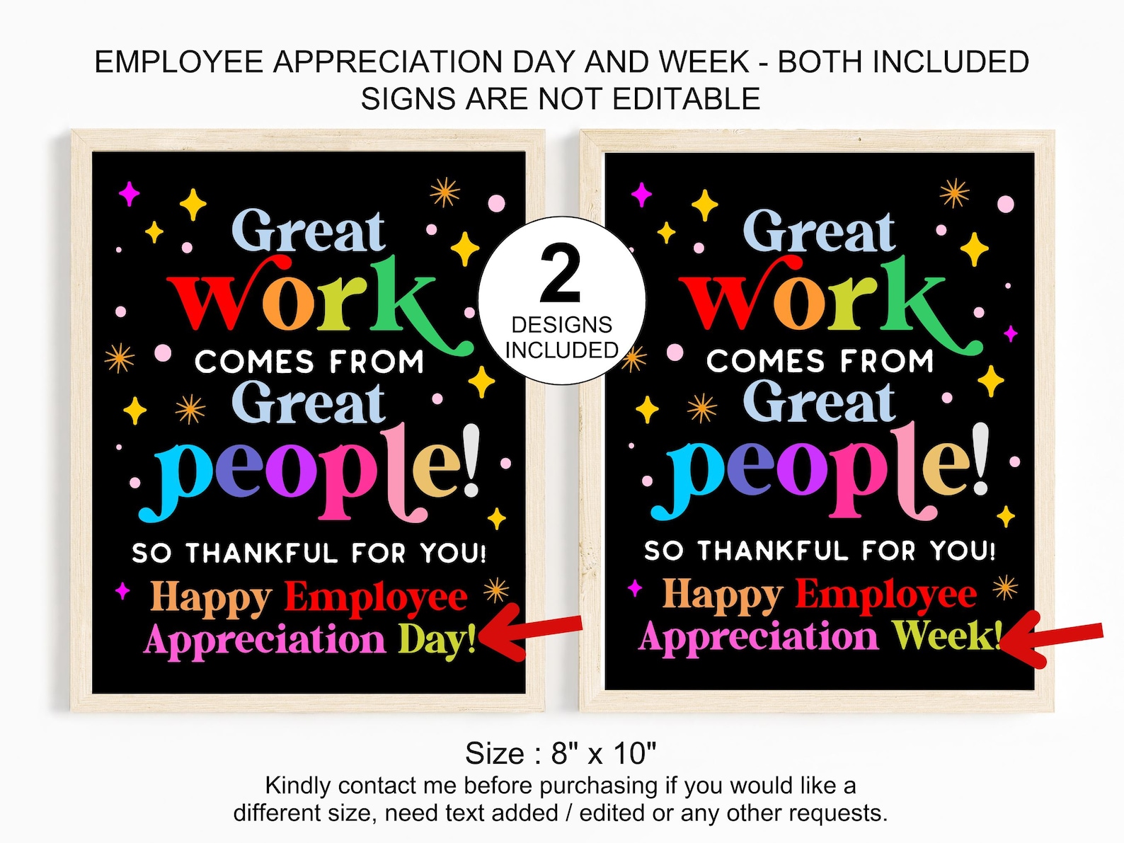 Employee Appreciation Week Signs Printable / Employee Appreciation Day ...
