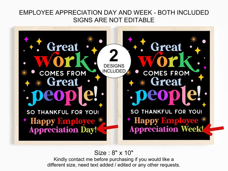 Employee Appreciation Week Signs Printable / Employee Appreciation Day ...