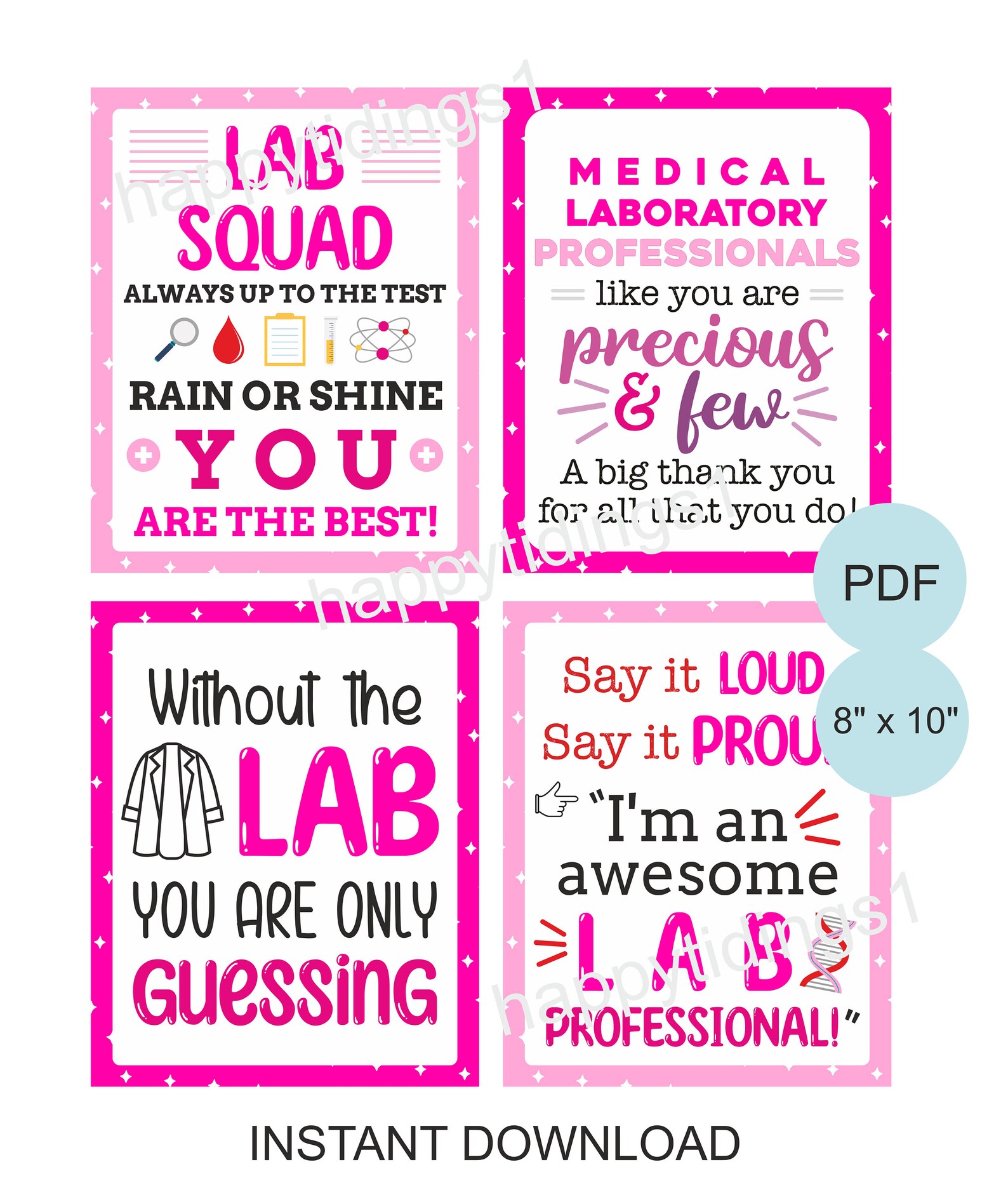 Lab Week Posters Printable Set of 9 / Laboratory Week 2024 / Lab Week ...