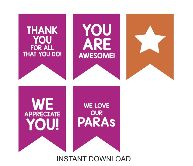 Happy Paraprofessionals Day Banner Printable / Paraprofessional Day ...