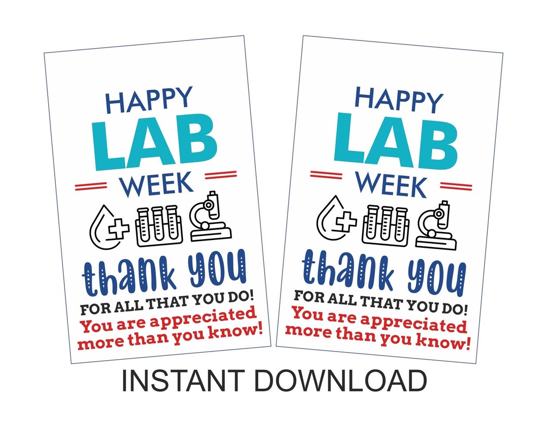 Lab Week Gift Tag Printable / Happy Lab Week 2023 Tag / Lab Week Gifts